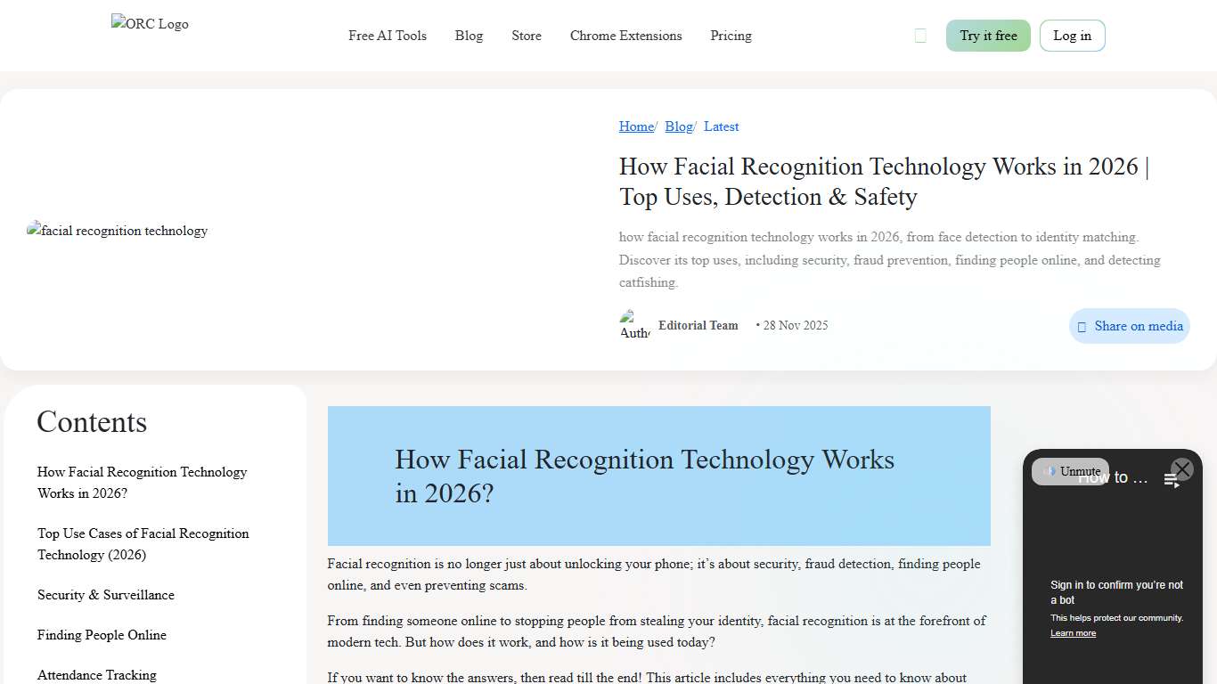 How Facial Recognition Technology Works in 2026